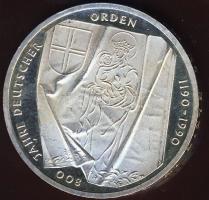 NSZK 1990. 10M Ag "800 éves a Deutscher Orden" T:BU