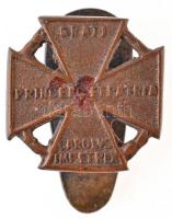1916. Károly-csapatkereszt réz miniatűr gomblyukjelvény (19x13mm) T:2