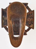 1916. "Károly-csapatkereszt" réz miniatűr gomblyukjelvény (19x13mm) T:2