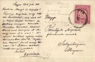 1918 Zagorje ob Savi, Sagor; Barbara ünnepen 40 évi szolgálati éremmel kitüntetett munkások csoportk...