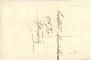 1916 "Flora" kilőtt olasz segéd cirkáló süllyedése. Tafferner Béla kapitány által készítet...