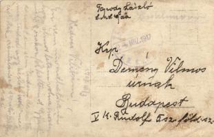 1917 SMS Gäa/Gaea (ex SS Fürst Bismarck) torpedó anyahajó fedélzete matrózokkal és torpedóvetővel / ...