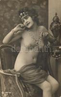 Erotic art postcard, nude lady, B. M. V. 37. photo (non PC) (Rb)