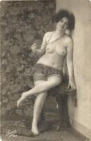 Erotic art postcard, nude lady, Super 969. photo (EM)