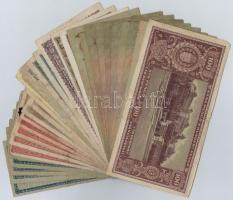 Vegyes: 30db-os korona-pengő-forint tétel, közte "A Vöröshadsereg Parancsnoksága" pengő ba...
