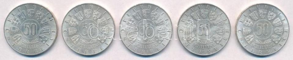 Ausztria 1964. 50Sch Ag "IX. Téli Olimpia Innsbruck" (5x) T:1-,2
Austria 1964. 50 Schilli...