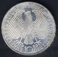 NSZK 1989. 10M Ag "40 éves az NSZK" T:BU