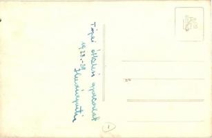 1928-29 Tiszai átkelési gyakorlat, honvédek pontonhíd építése közben / Royal Hungarian Army military...