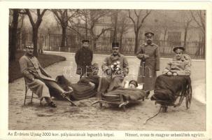 Német, orosz és magyar sebesültek együtt. Az Érdekes Újság pályázatának legszebb képei / WWI Hungarian, German and Russian injured soldiers together  (EK)