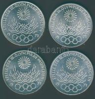 NSZK 1972. 10M Ag (4x) "Olimpia-Láng" komplett verdejel-sor T:BU