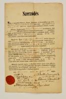 1847 Buziási birtok adásvételi szerződése.