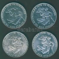 NSZK 1972. 10M Ag (4x) "Olimpia-Sportolók" komplett verdejel-sor T:BU