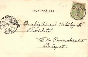 1903 Üllő, Szeszgyár, Római katolikus templom, Erzsébet tér, Bergner Miksa üzlete és saját kiadása (...