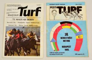 1985-1995 2 db lóversenyes újság: Pesti Turf, Magyar Turf, az egyik foltos