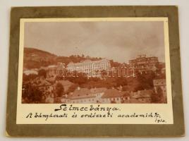 1910 Selmecbánya a bányászati és erdészeti akadémia fényképe kartonon 13x10 cm