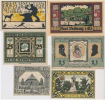 Németország / Weimari Köztársaság 1920-1921. 6db klf szükségpénz T:I-,III
Germany / Weimar Republic...