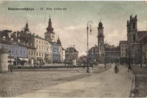 Besztercebánya, Banská Bystrica; IV. Béla király tér, üzletek / square, shops