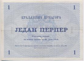 Montenegró 1914. 1P T:III szép papír 
Montenegro 1914. 1 Perper C:F fine paper