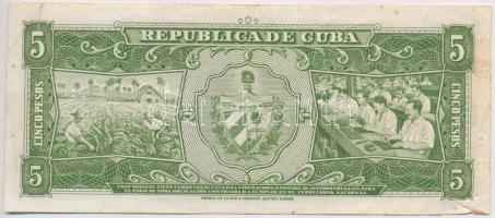 Kuba 1958. 5P T:III 
Cuba 1958. 5 Pesos C:F
Krause 91