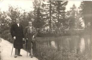 Tátra, Tatry; Csorba-tó, Hegedűs photo - 2 db régi fotó képeslap / lake, photo - 2 postcards