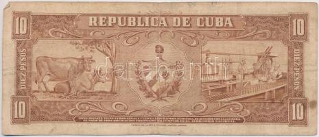 Kuba 1956. 10P T:III 
Cuba 1956. 10 Pesos C:F
Krause 88.a