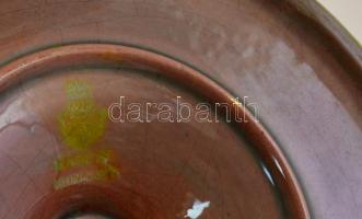 Zsolnay budavári díszkút, eozin mázas, jelzett, apró kopásokkal, 17,5 cm