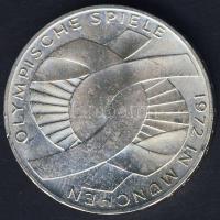 NSZK 1972D 10M Ag "Olimpia-Szimbólum" T:BU