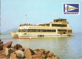 19 db MODERN balatoni hajó motívumos képeslap / 19 modern Hungarian motive postcards, ships from Lak...