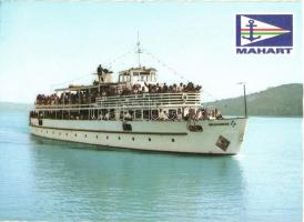 19 db MODERN balatoni hajó motívumos képeslap / 19 modern Hungarian motive postcards, ships from Lak...