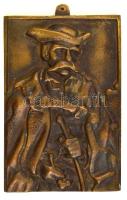Jelzés nélkül: Juhász, bronz falikép, 24,5×16 cm