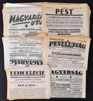 cca 1939-1945 II. világháborús újságok REPRINT kiadásai (pl. Demokrácia, Szabad Nép, Esti Kurir, Reggeli Magyarország, stb.)