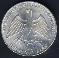 NSZK 1972D 10M Ag "Olimpia-Szimbólum" T:BU