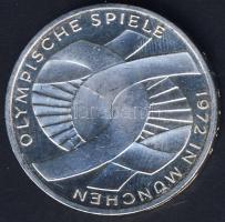 NSZK 1972F 10M Ag "Olimpia-Szimbólum" T:BU