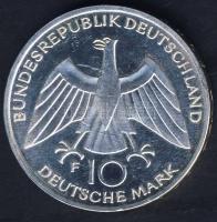 NSZK 1972F 10M Ag "Olimpia-Szimbólum" T:BU