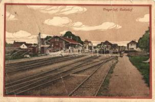 Pragersko, Pragerhof; Bahnhof / railway station, locomotive, the card was posted  to the SMS Leitha (fa)