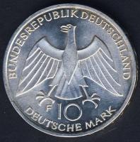 NSZK 1972F 10M Ag "Olimpia-Szimbólum" T:BU