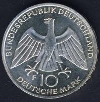 NSZK 1972F 10M Ag "Olimpia-Szimbólum" T:BU