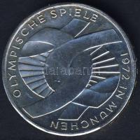 NSZK 1972J 10M Ag "Olimpia-Szimbólum" T:BU