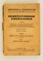 1939 Bp., Szikvíziparosok tanácsadója, Szikvíziparosok Szakkönyvtára I. kötet, 126p