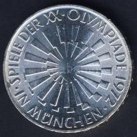 NSZK 1972D 10M Ag "Olimpia-Spirál-München" T:BU
