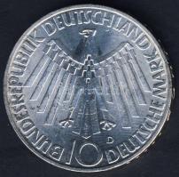 NSZK 1972D 10M Ag "Olimpia-Spirál-München" T:BU