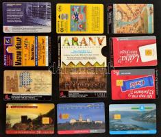 1993-2001 Kis használt telefonkártya gyűjtemény: 515 db magyar, 51 db román, 24 db egyéb külföldi (12 országból)