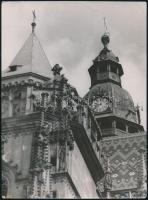 Korschelt Miklós (1900-1982): Kassa - dóm, pecséttel jelzett vintage fotó, felületén törésnyommal, 24x18 cm