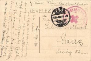 Vác, Fő tér, templom, + Vöröskereszt So. Stpl. (EK)