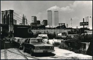 1983 Jankovszky György(1946-): New York, Brooklyn híd, feliratozva, aláírt, pecséttel jelzett, 15×23,5 cm