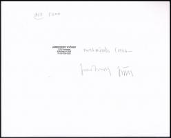 1986 Jankovszky György(1946-): Víkend ház VIII/B, feliratozva, aláírt, pecséttel jelzett, részben sz...