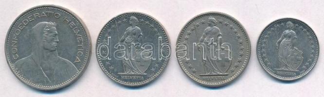 Svájc 1968-2009. 1Fr + 2Fr (2xklf) + 5Fr T:2
Switzerland 1968-2009. 1 Franc + 2 Francs (2xdiff) + 5...