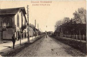 Orosháza, Erzsébet királyné utca, Sonnenfeld üzlete. W. L. 1623. (kopott sarkak / worn corners)