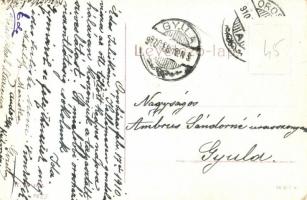 Orosháza, Erzsébet királyné utca, Sonnenfeld üzlete. W. L. 1623. (kopott sarkak / worn corners)