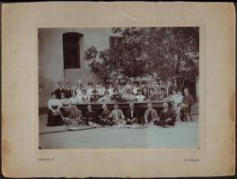 1908 Nagyvárad postáskisasszonyok. Nagyméretű fotó kartonon / post worker women. Large photo 39x30 cm